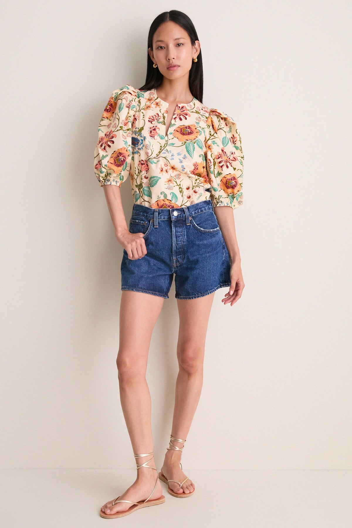 Abalone Florielle Short Sleeve Cotton Top