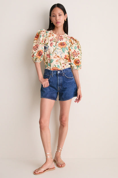Abalone Florielle Short Sleeve Cotton Top