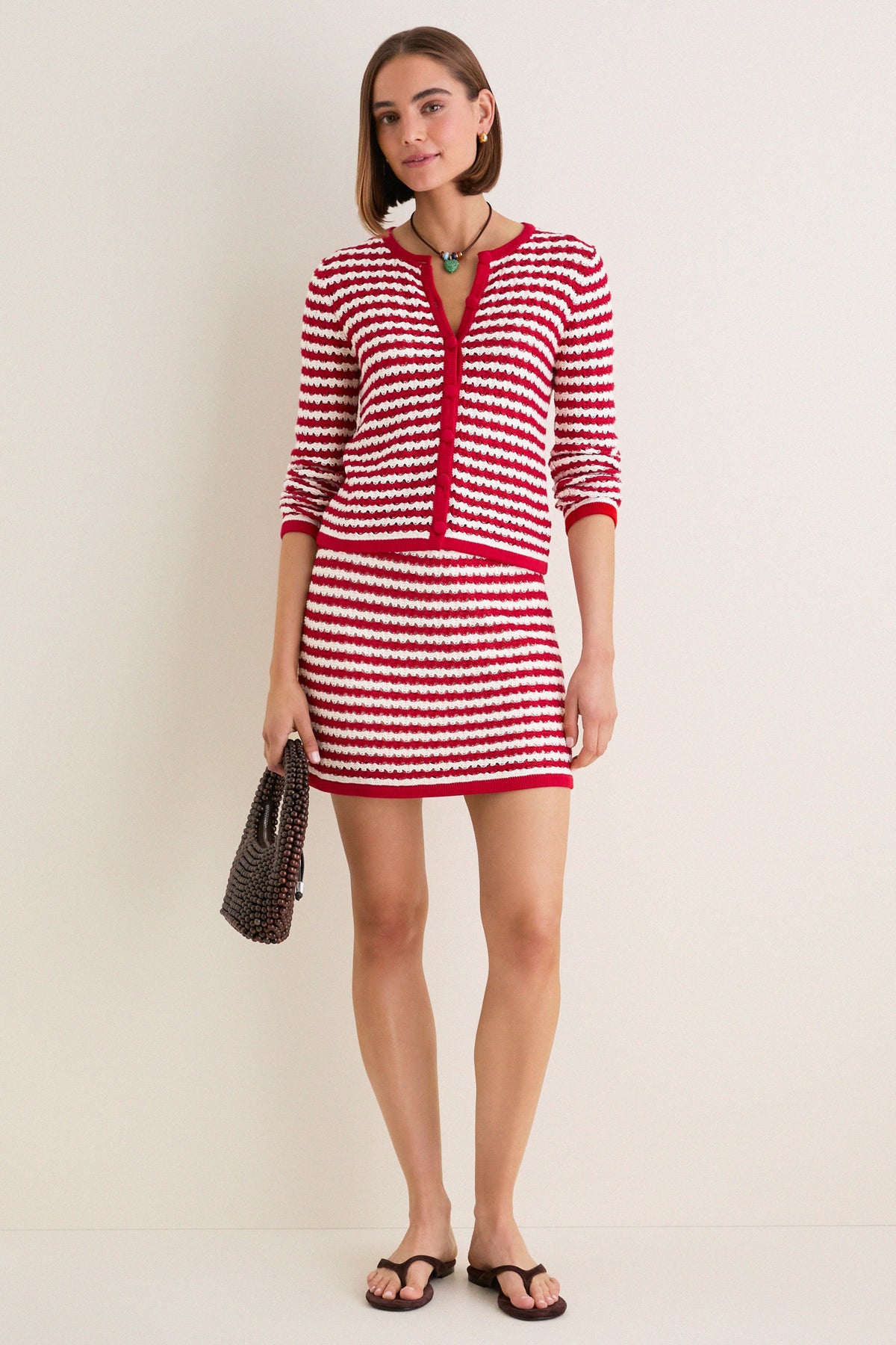 Avenue Stripe Knit Martha Cardigan