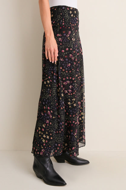 Black and Ecru Fran Skirt