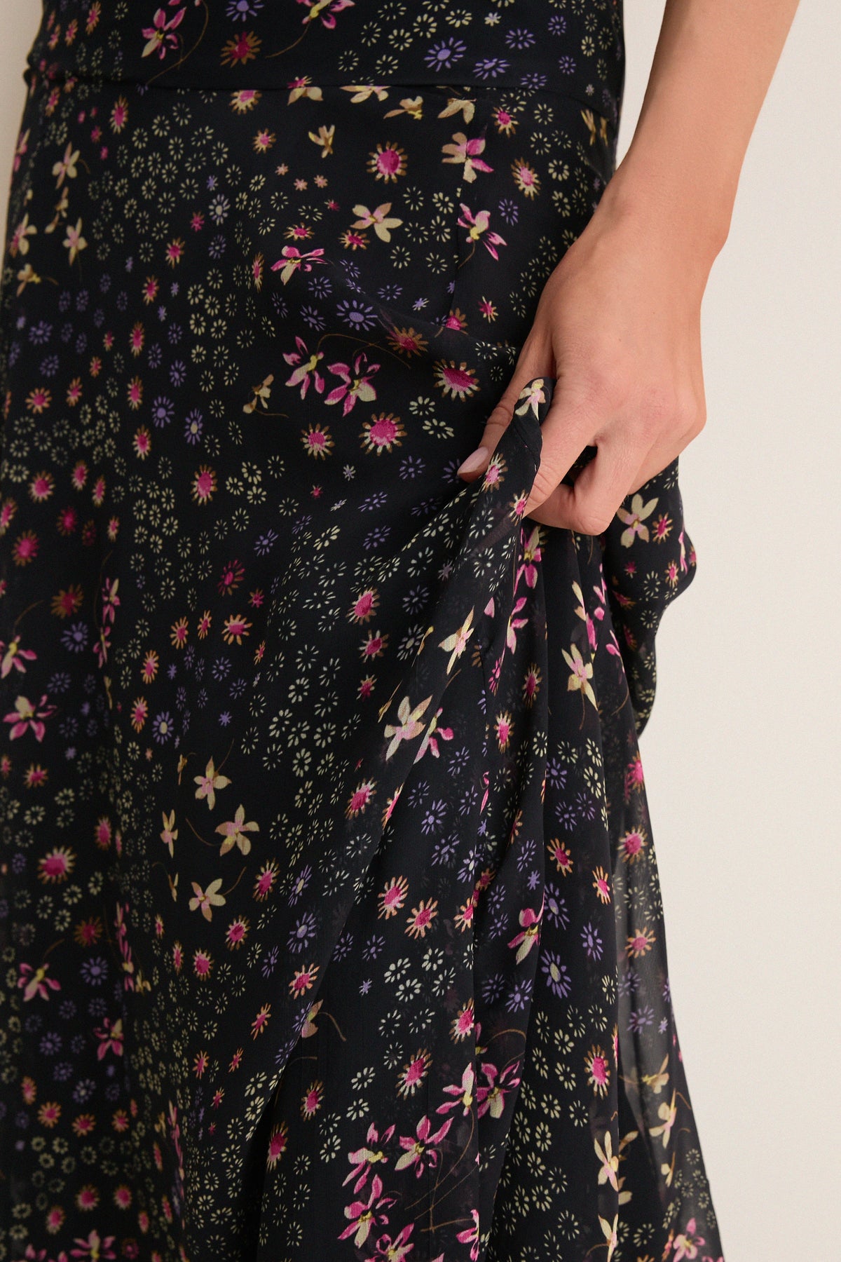 Black and Ecru Fran Skirt