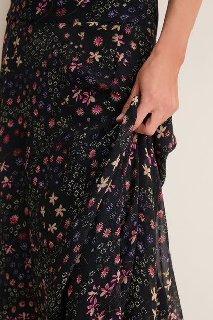 Black and Ecru Fran Skirt