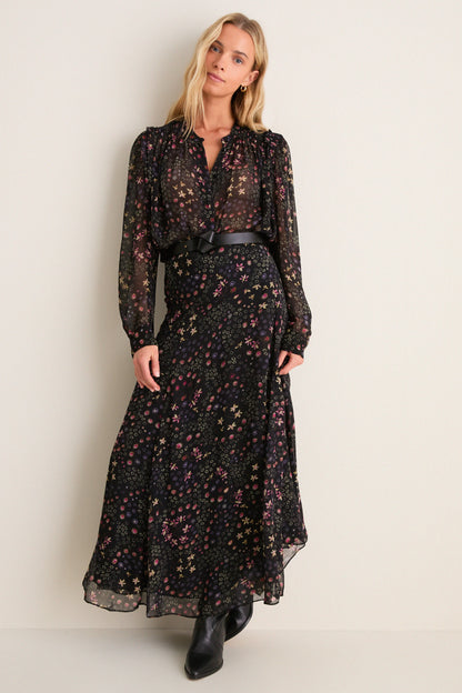 Black and Ecru Fran Skirt