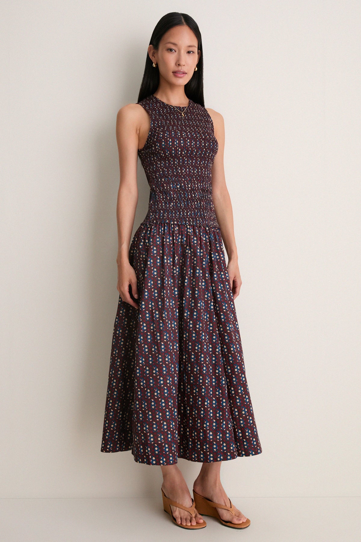 Block Print Polka Siempre Tank Maxi