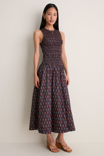 Block Print Polka Siempre Tank Maxi