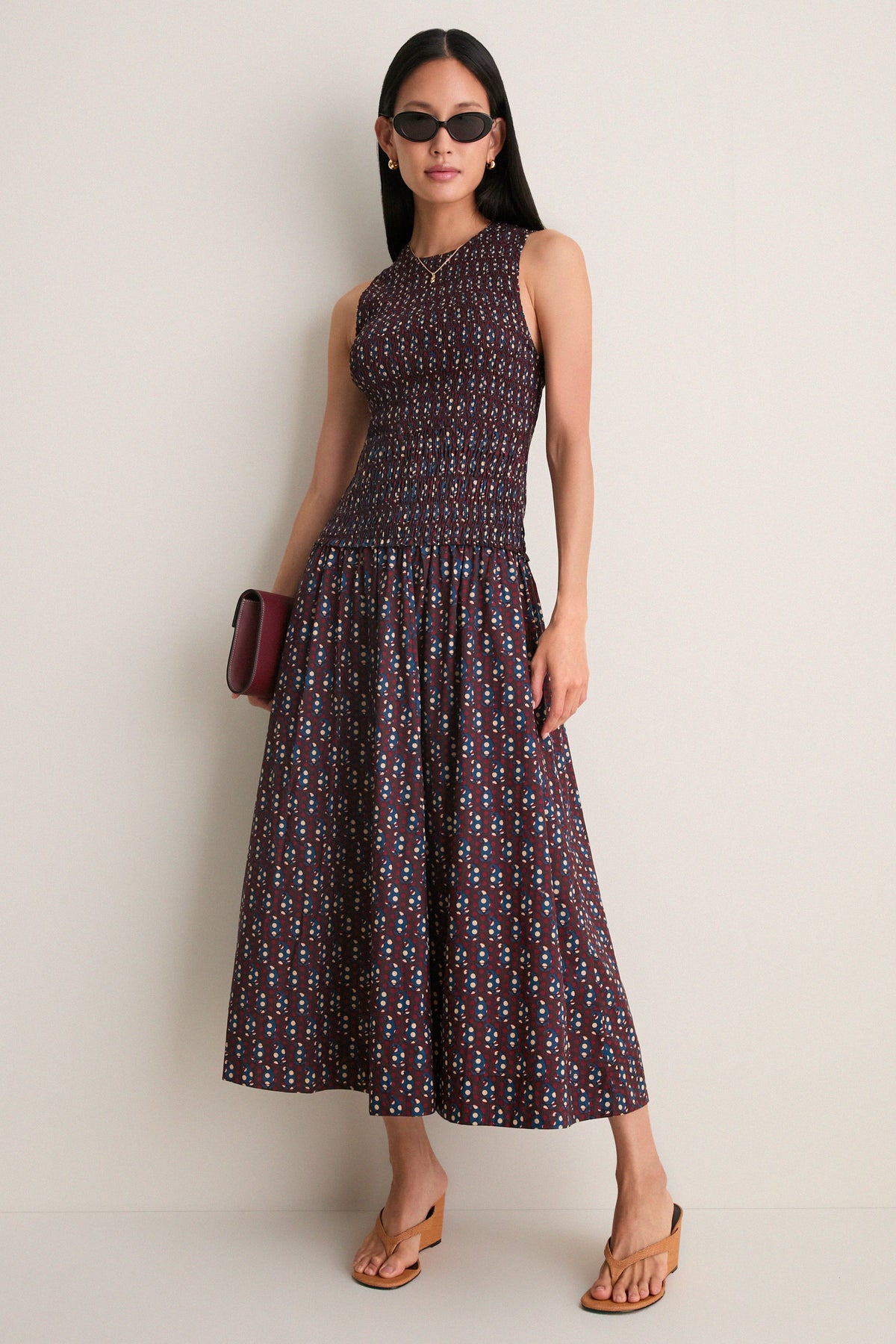 Block Print Polka Siempre Tank Maxi