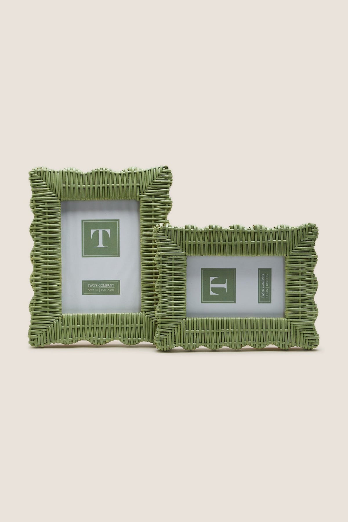 4x6 Green Wicker Weave Photo Frame