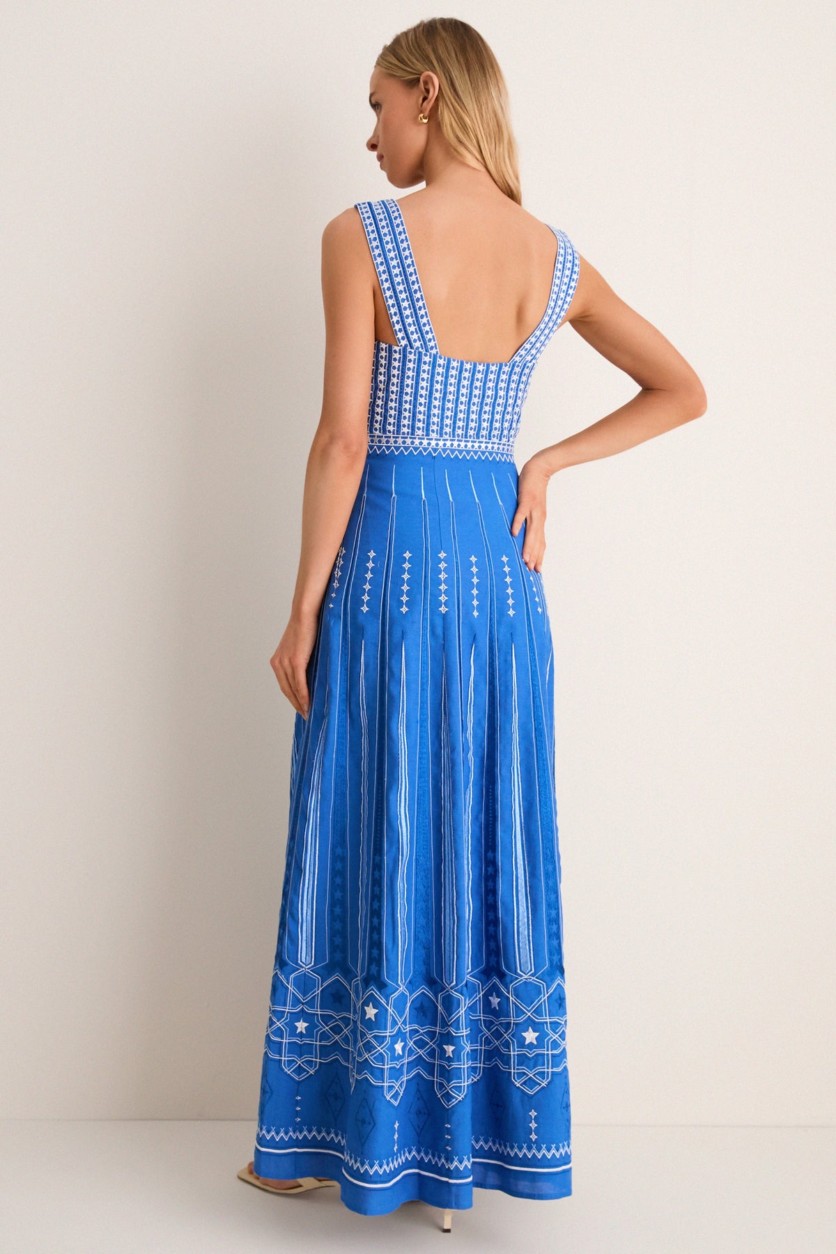 Blue Celestial Embroidery Nellie Dress