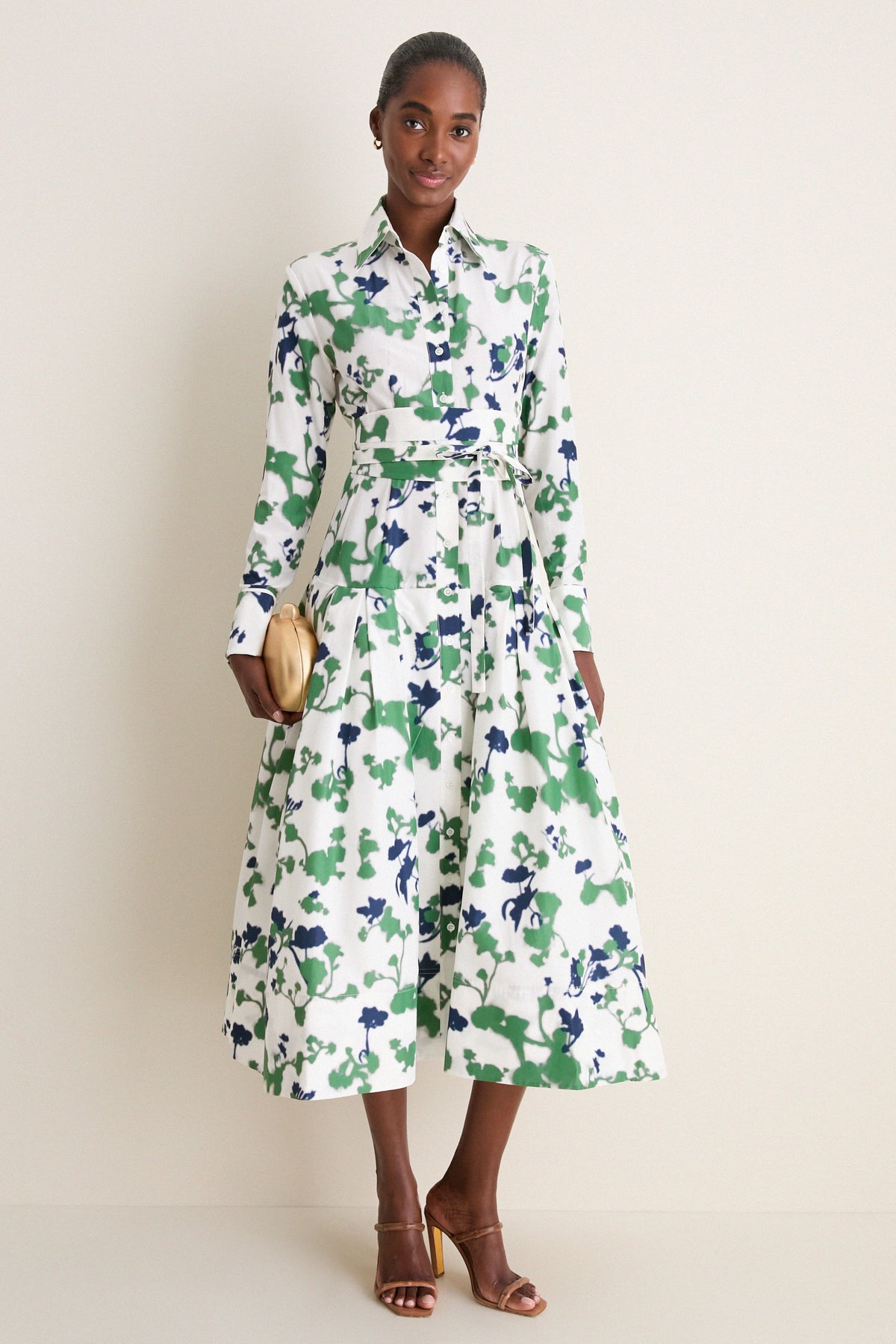 Blurred Bouquet Sono Shirt Dress