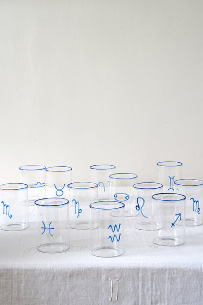 Blue Scorpio Lowball Glass (Set of 2)