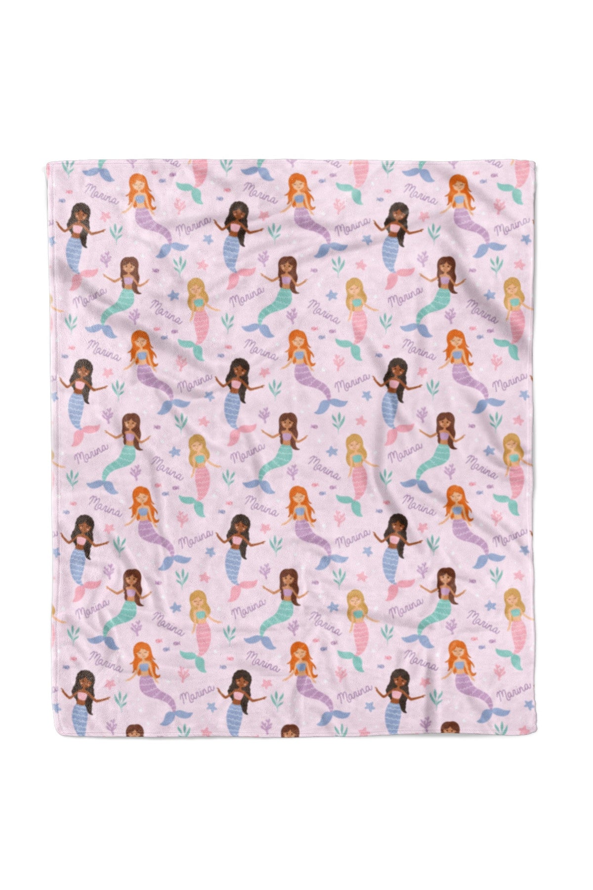 Personalized Kids Blanket | Let's Be Mermaids