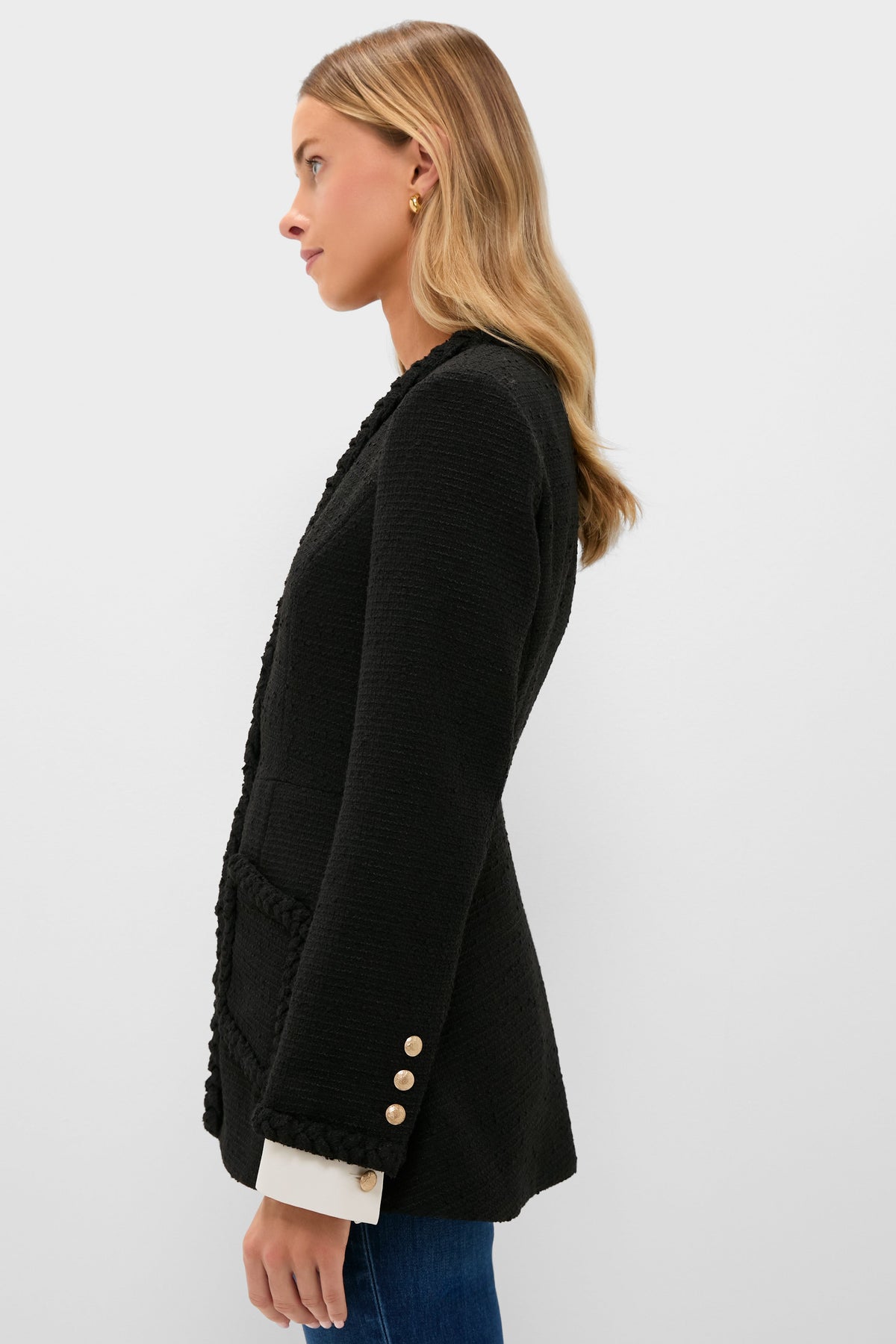 Black Braided Trim Shay Jacket