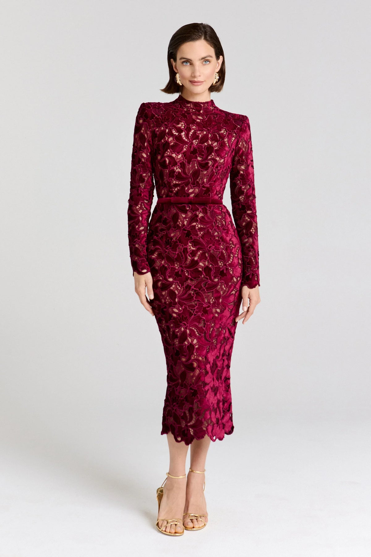 Diane Burgundy Dress