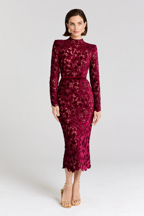 Diane Burgundy Dress