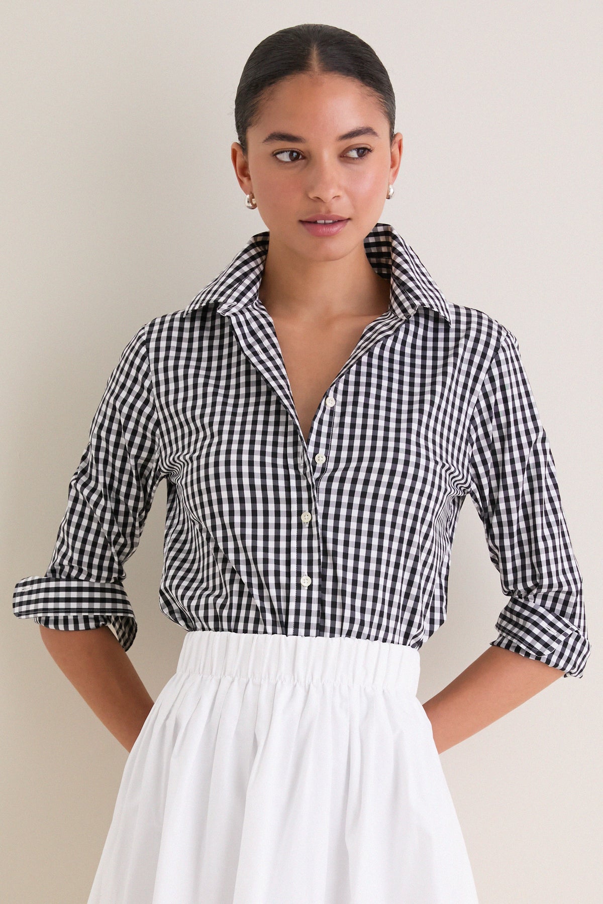 Black Gingham Long Sleeve Icon Shirt