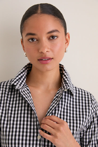 Black Gingham Long Sleeve Icon Shirt