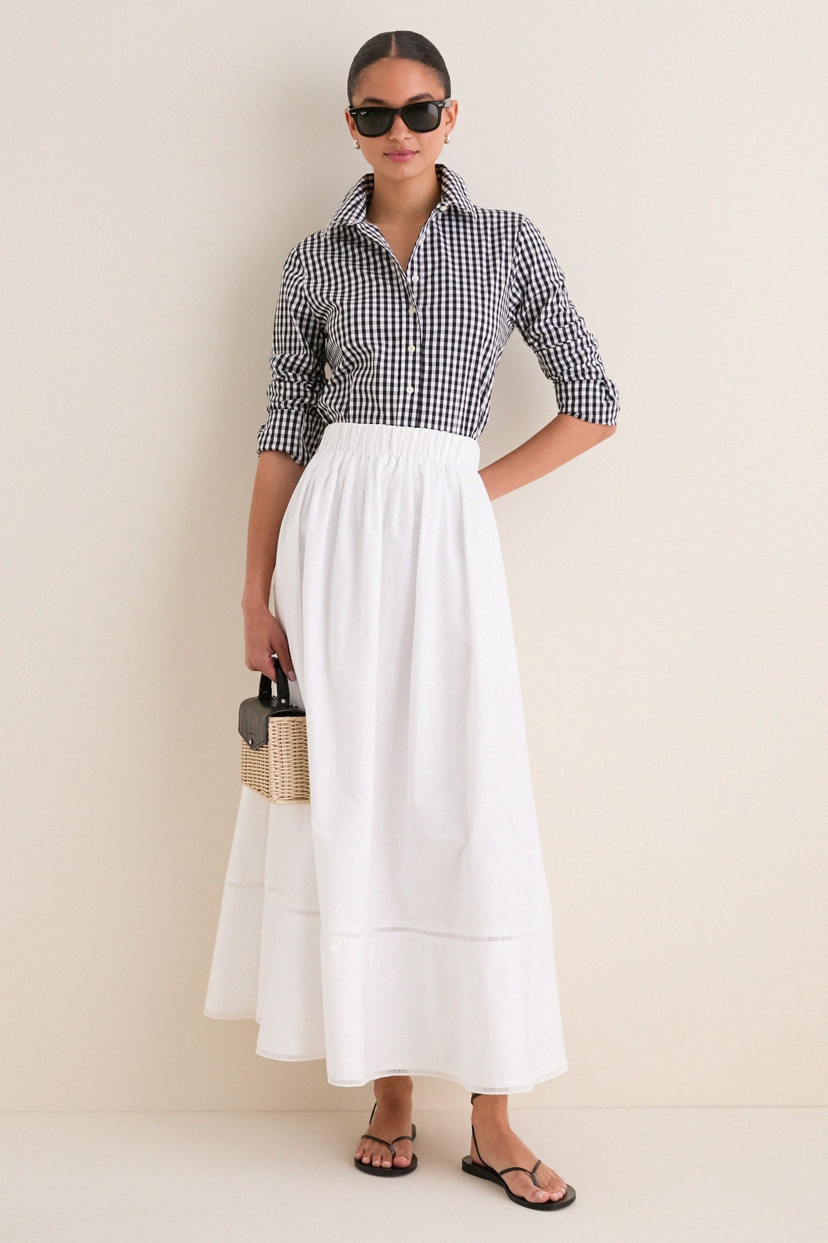 Black Gingham Long Sleeve Icon Shirt