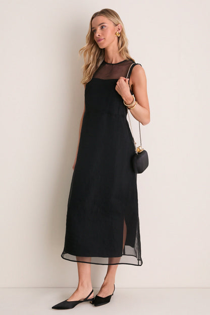 Black Adele Orchid Lock Clutch