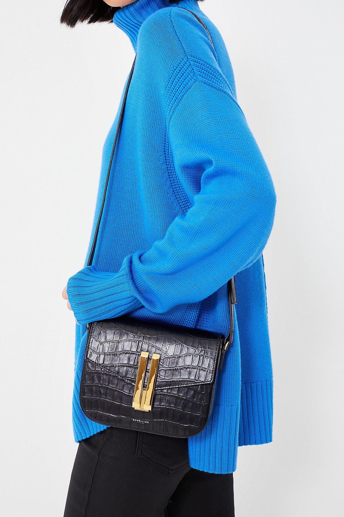 Black Croc Small Vancouver Bag
