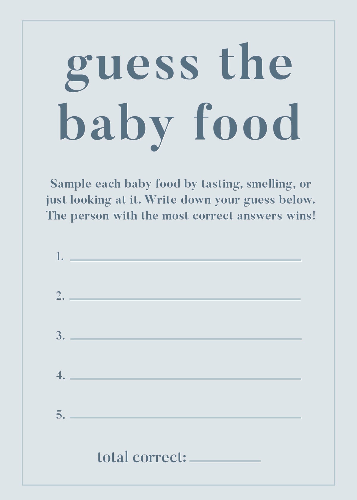 Boy Baby Shower Games - Free Baby Shower Digital Download