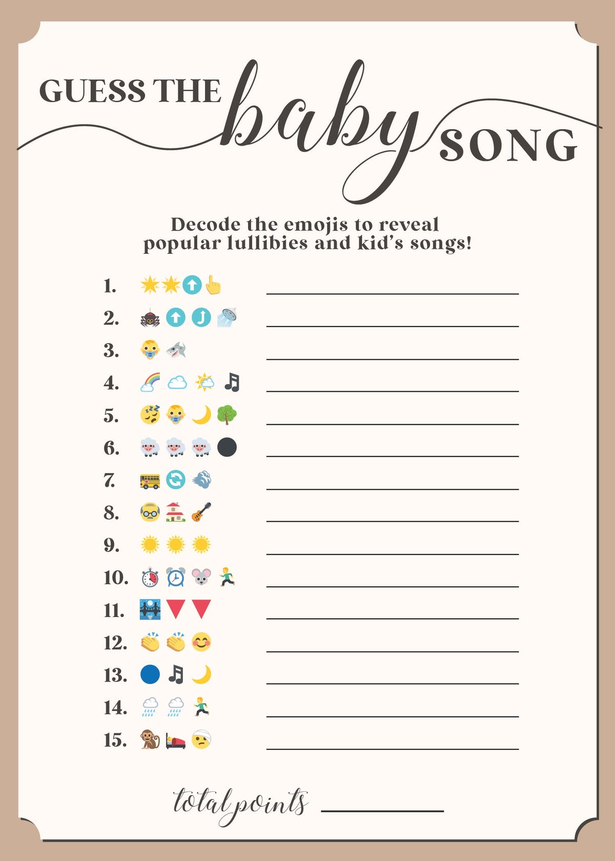More Baby Shower Games - Free Digital Download