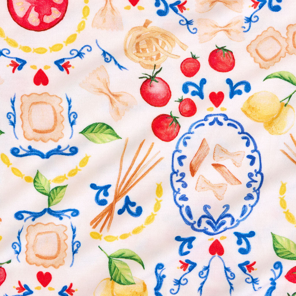 Mangia & Tomato Ruffled Luxette Patoo® Blanket