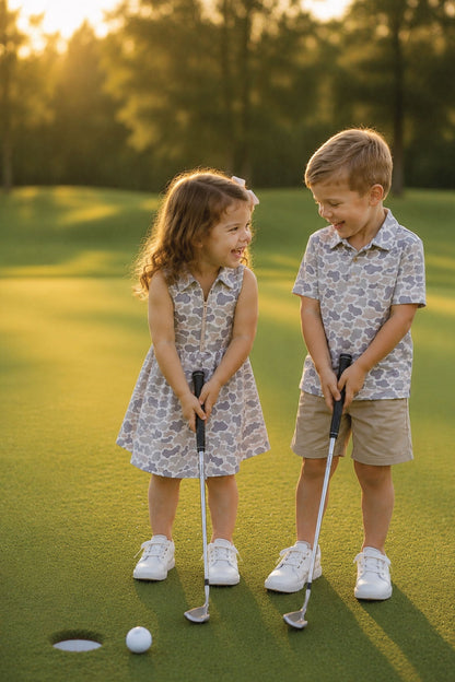 Girls' Polo Dress | Camo Cutie