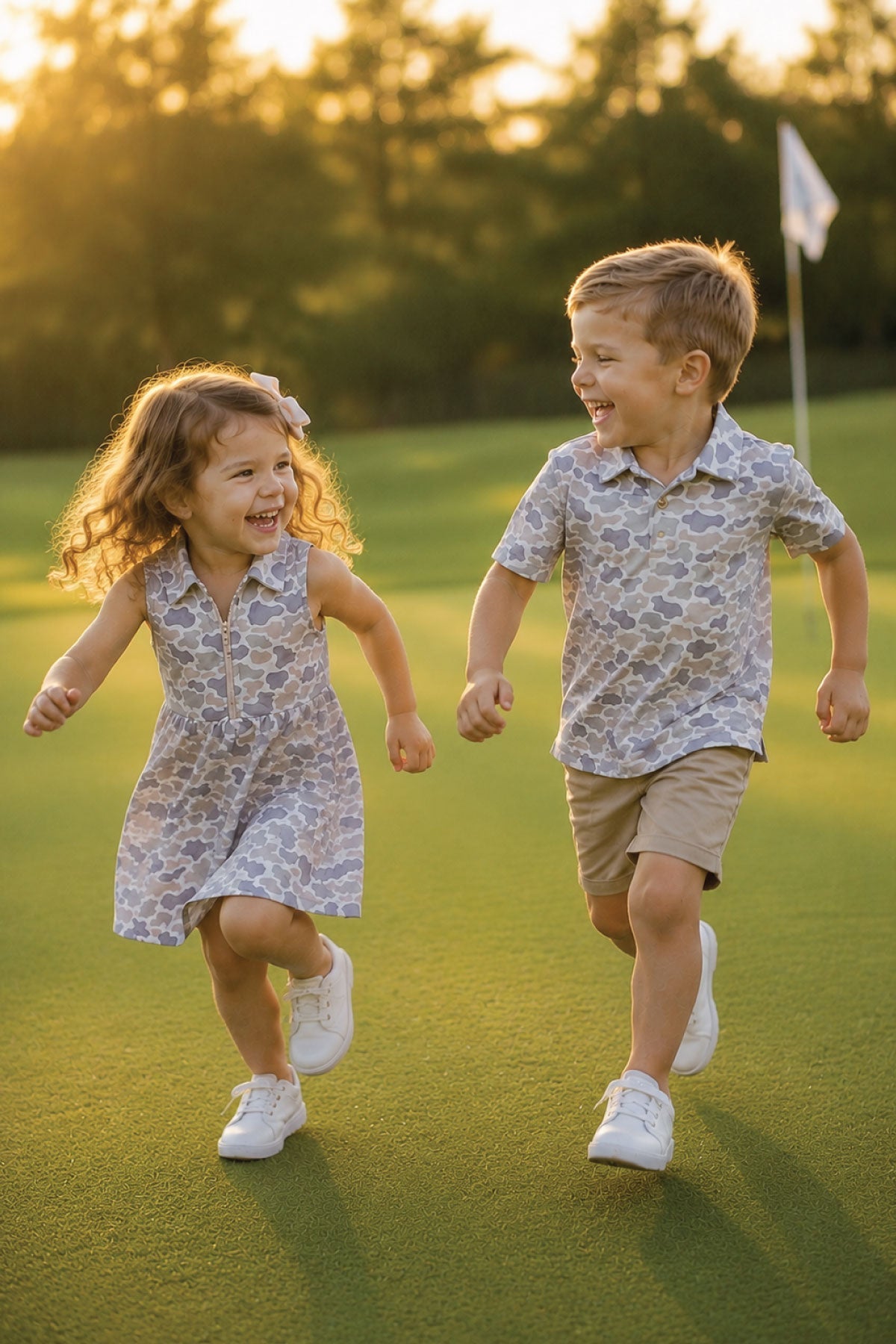 Daddy & Me Matching Short Sleeve Polos | Camo Cutie