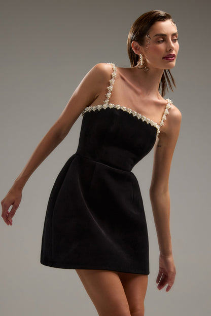 Em Velvet Black Dress