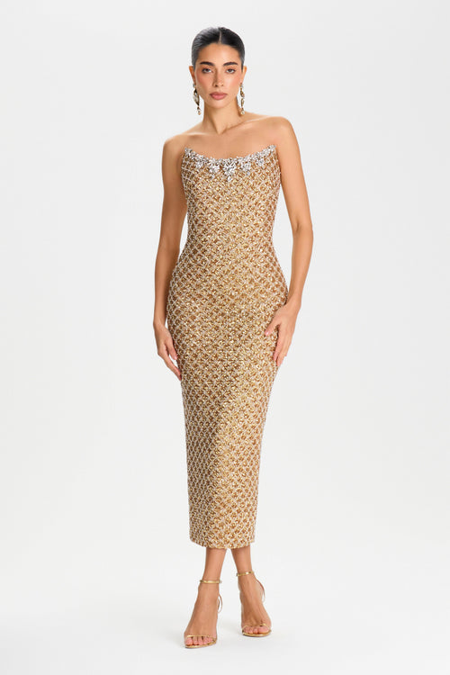 Isabella Gold Dress