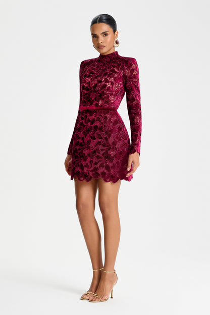 Lydia Burgundy Dress