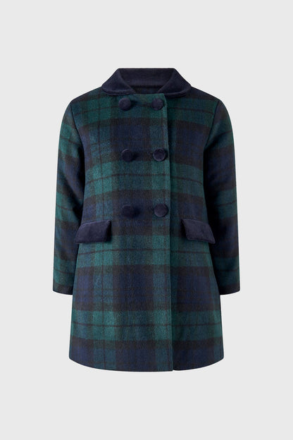 Blackwatch Velvet Trim Coat