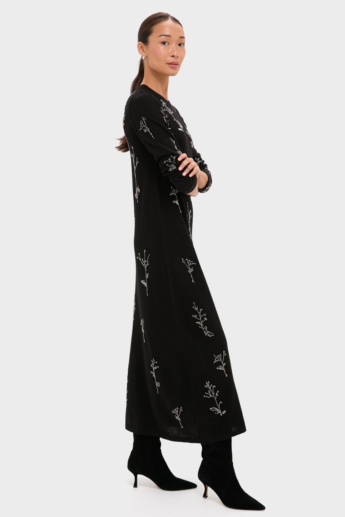 Black Bozka Long Sleeve Maxi Dress