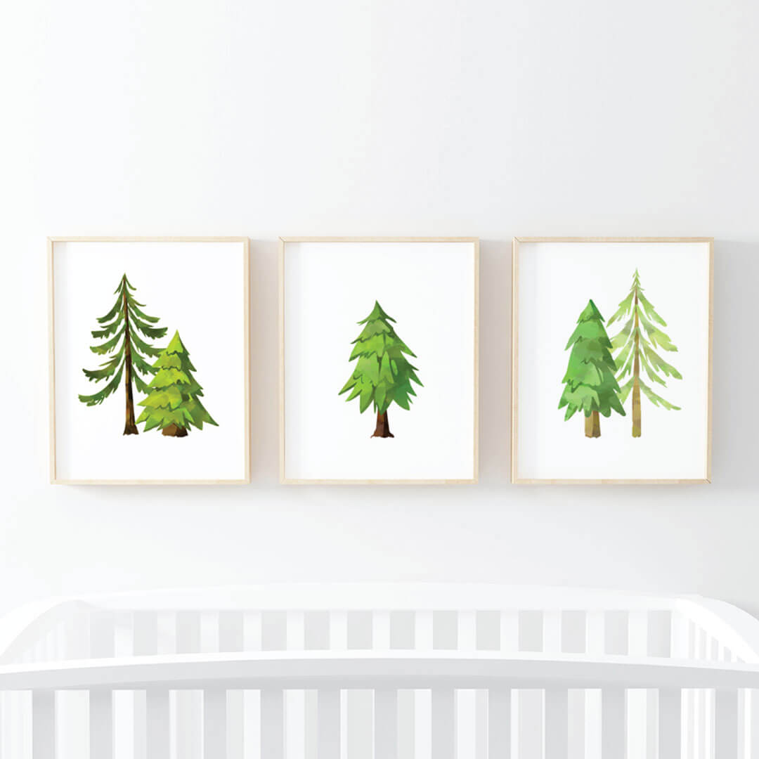 Forest Trees Digital Nursery Art Group