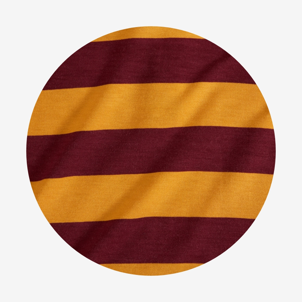 Gryffindor House Stripe Men's French Terry Polo Shirt