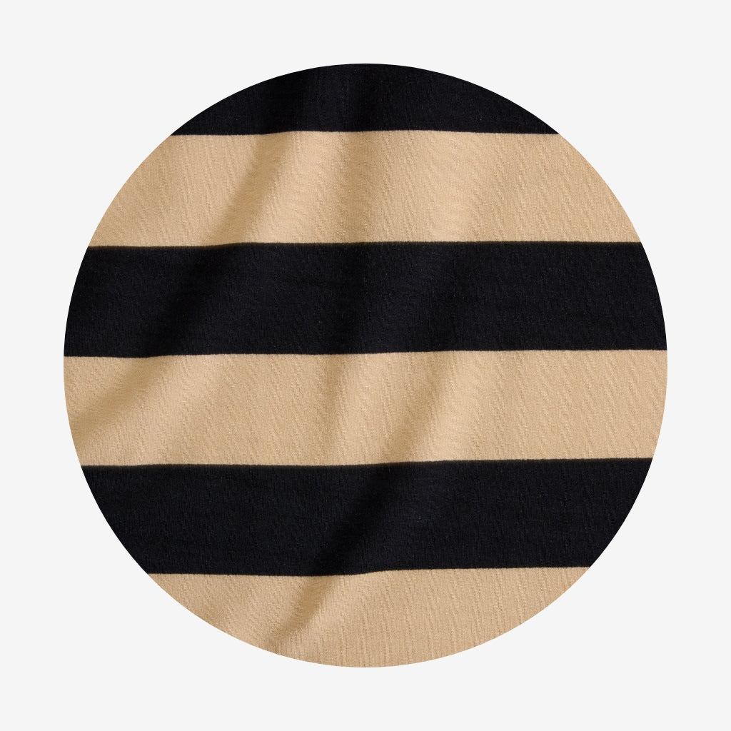 Hufflepuff House Stripe Men's French Terry Polo Shirt
