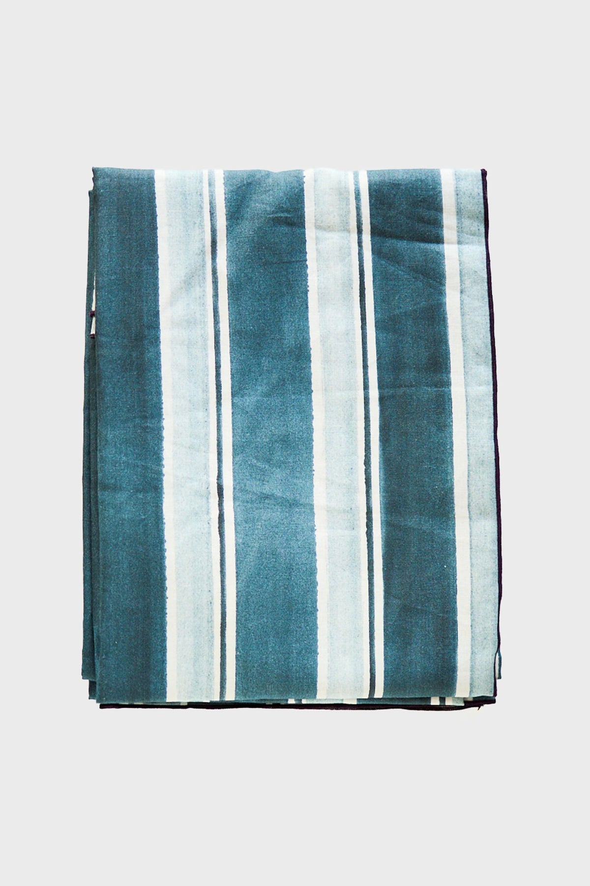 Blue and Grey Stripe Tablecloth