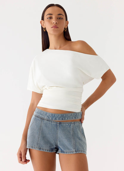 Hadleigh Denim Mini Shorts - Light Denim