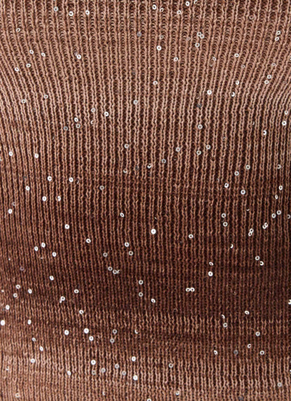 Helia Knit Mini Shorts - Chocolate Ombre