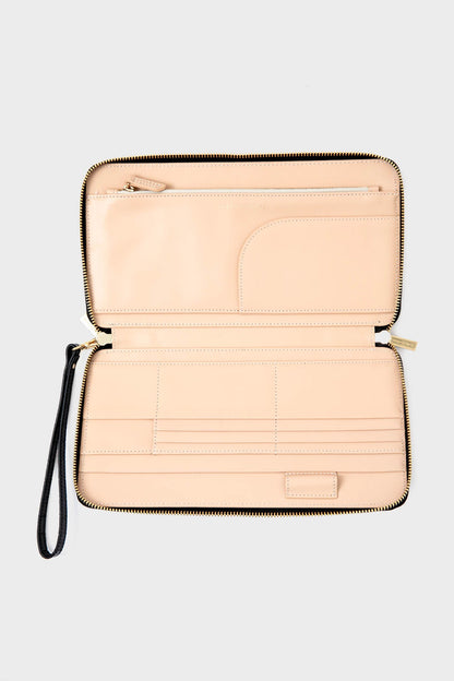 Black Croc Travel Wallet