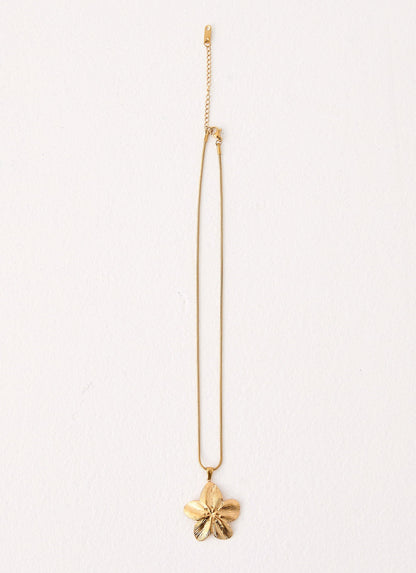 Hibiscus Gold Necklace - Gold