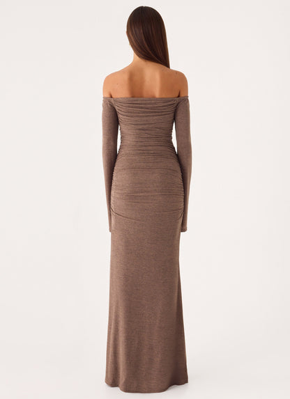 Hollywood Action Maxi Dress - Taupe
