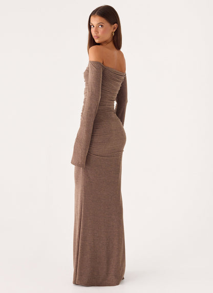 Hollywood Action Maxi Dress - Taupe