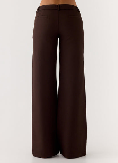 Hot As Ice Low Rise Pants - Chocolate