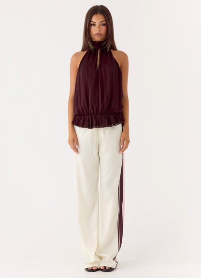 Hydro Halter Top - Aubergine