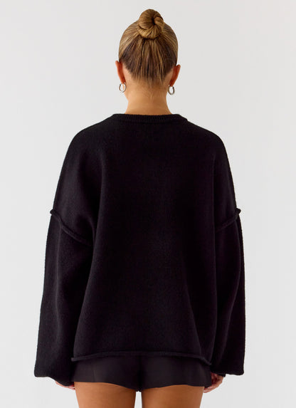 Jack Oversized Knit Sweater - Black
