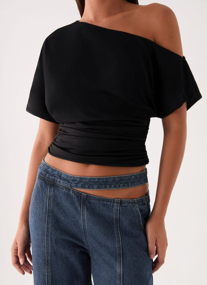 Janni Off Shoulder Top - Black