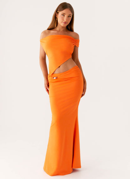 Kamara Off Shoulder Top - Orange