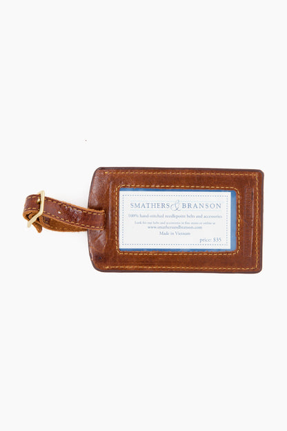 American Flag Needlepoint Luggage Tag
