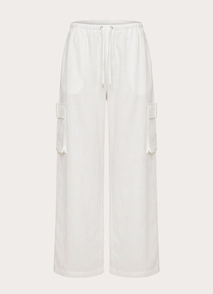 Kynzi Cargo Pants - White